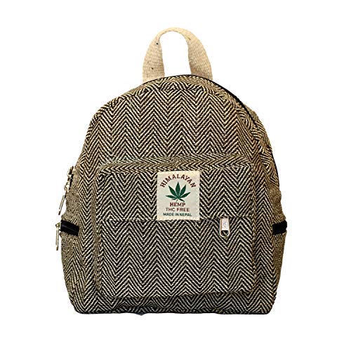 Handmade Hemp Mini Backpack For Women Girls Purse Cute Eco Friendly Light Weight Washable Small Bag For Everyday Lives (Darkgreen) #TOP8