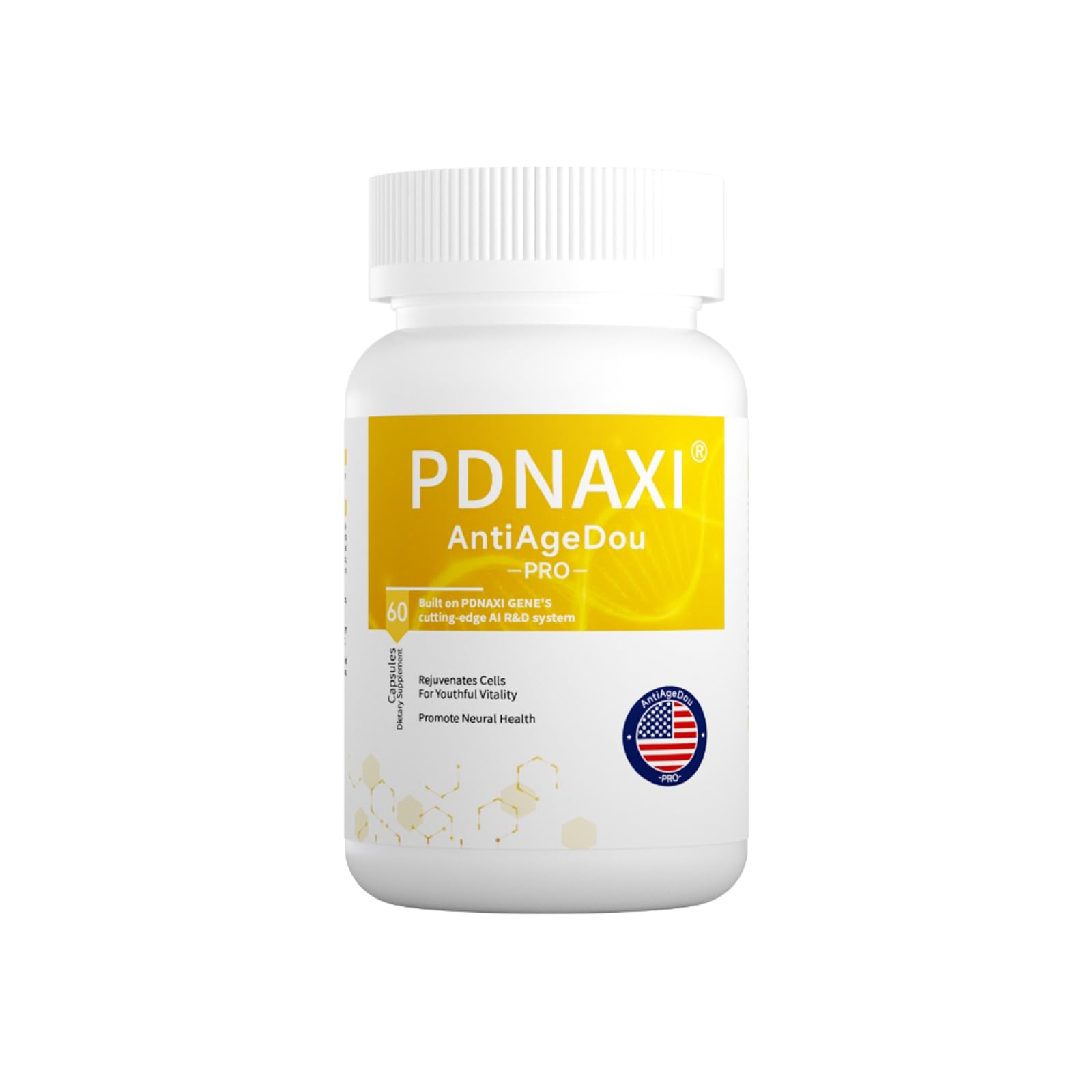 AntiAgeDou Pro Phosphatidylserine Supplement for Memory Focus Cognitive Support 60 Capsules Non-GMO Plant-Based Brain Health Formula for Adults