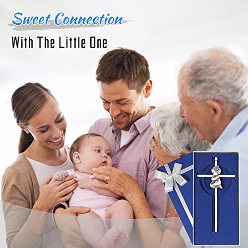 Baby Wall Cross Baptism Gifts For Girl, 7-Inch Silver Praying Girls Baptism Crosses For First Holy Communion Christening And Dedication Baptismal Gifts From Godparents #TOP6