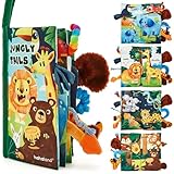 hahaland Baby Books 0-6 Months,Infant Tummy Time Toy Sensory Toys 6 to 12 Months Touch Feel Book Travel Toy Gifts for Boy Girl 0-3 Month Baby Shower Christmas Birthday Gifts Stocking Stuffers (Single)