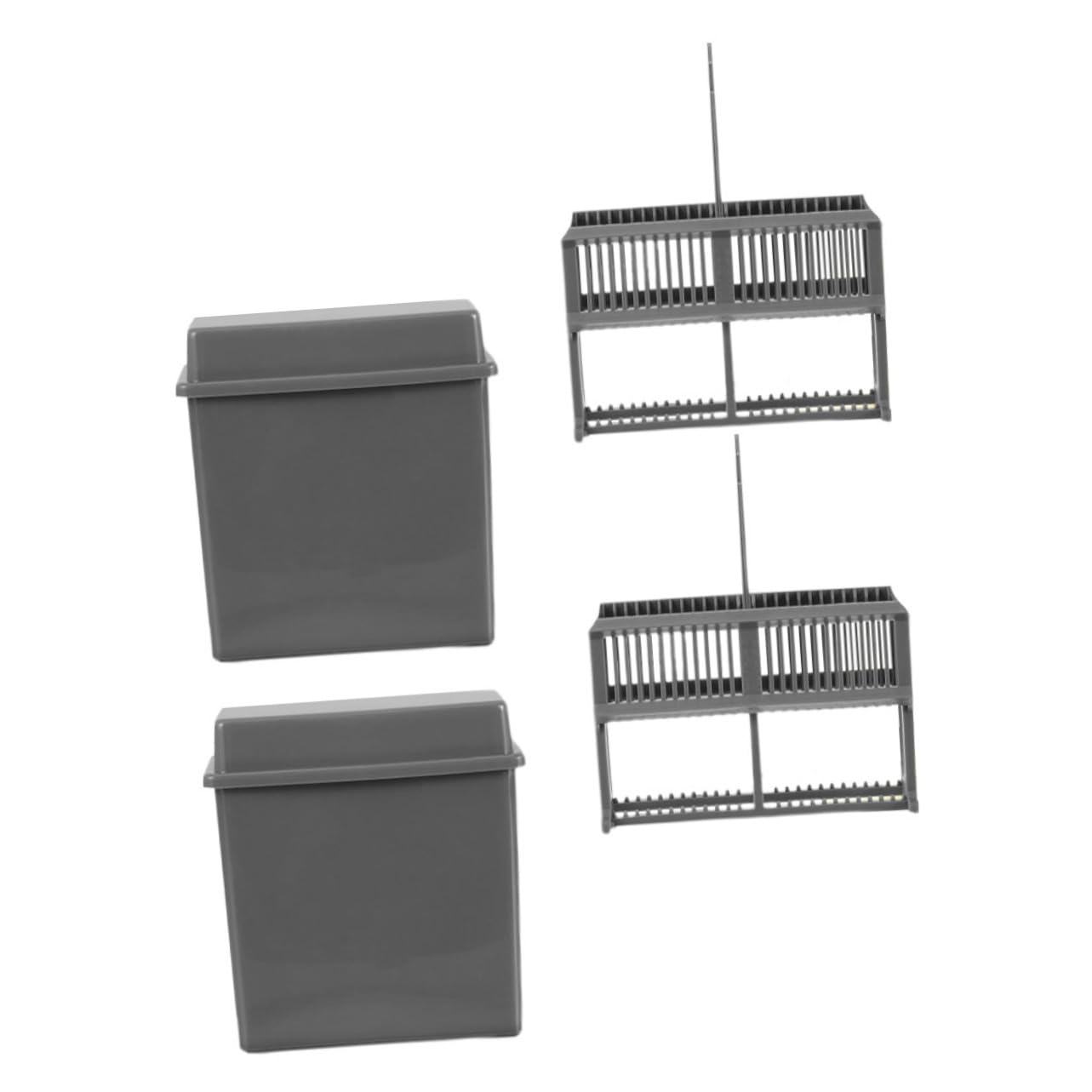 Cabilock Microscope Slides Staining Rack 24 Slots Plastic Jar Set Lab Accessory