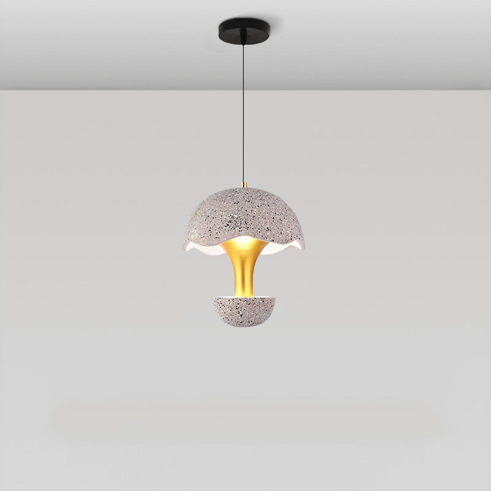 RSZCSMO 9.06in Round Bedside Pendant Light Creative Cement Eggshell Single-Head Multiple Styles for Cafes Hanging Lamp Restaurant, Bar Counter, Bedroom Lighting Fixture