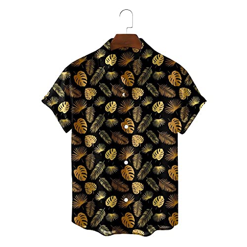 Chemise de plage homme H3TF5J à manches courtes et imprimé Monstera
