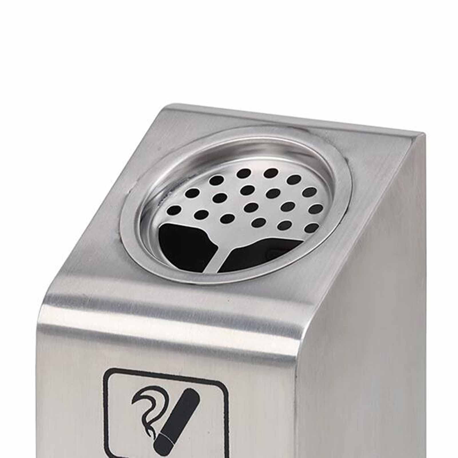 Posacenere da Parete in Acciaio Inox - Raccoglitore di Mozziconi di Sigaretta da Esterno con Chiusura di Sicurezza, Colonna di Raccolta fuliggine per spazi pubblici, Contenitore Resistente e
