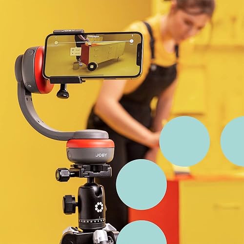 Miniatura 5 de JOBY Soporte de inclinación panorámica para cabezal electrónico giratorio Bluetooth, permite el control de movimiento de doble eje para base de