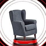 sofa orejero segunda mano DIMENSIONES: Altura: 100 cm I Ancho: 74 cm I Profundidad: 77 cm I Altura del asiento: 48 cm I Altura del respaldo: 60 cm I Reposabrazos de altura: 63 cm I Capacidad máxima de carga recomendada: 100 kg | Ancho de asiento: 46 cm. | Fondo de asiento: 50 cm.