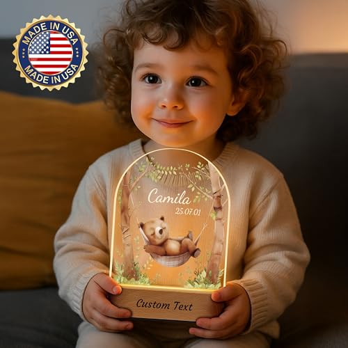 Lámpara de noche personalizada osito para niños miniatura 2