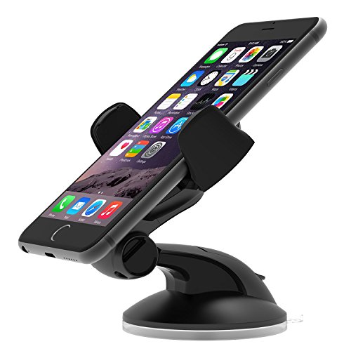 iOttie Easy Flex 3 Car Mount Holder for iPhone 7/6s/6, Samsung Galaxy S9 S9 Plus S8 Edge S7 S6 - Retail Packaging – Black