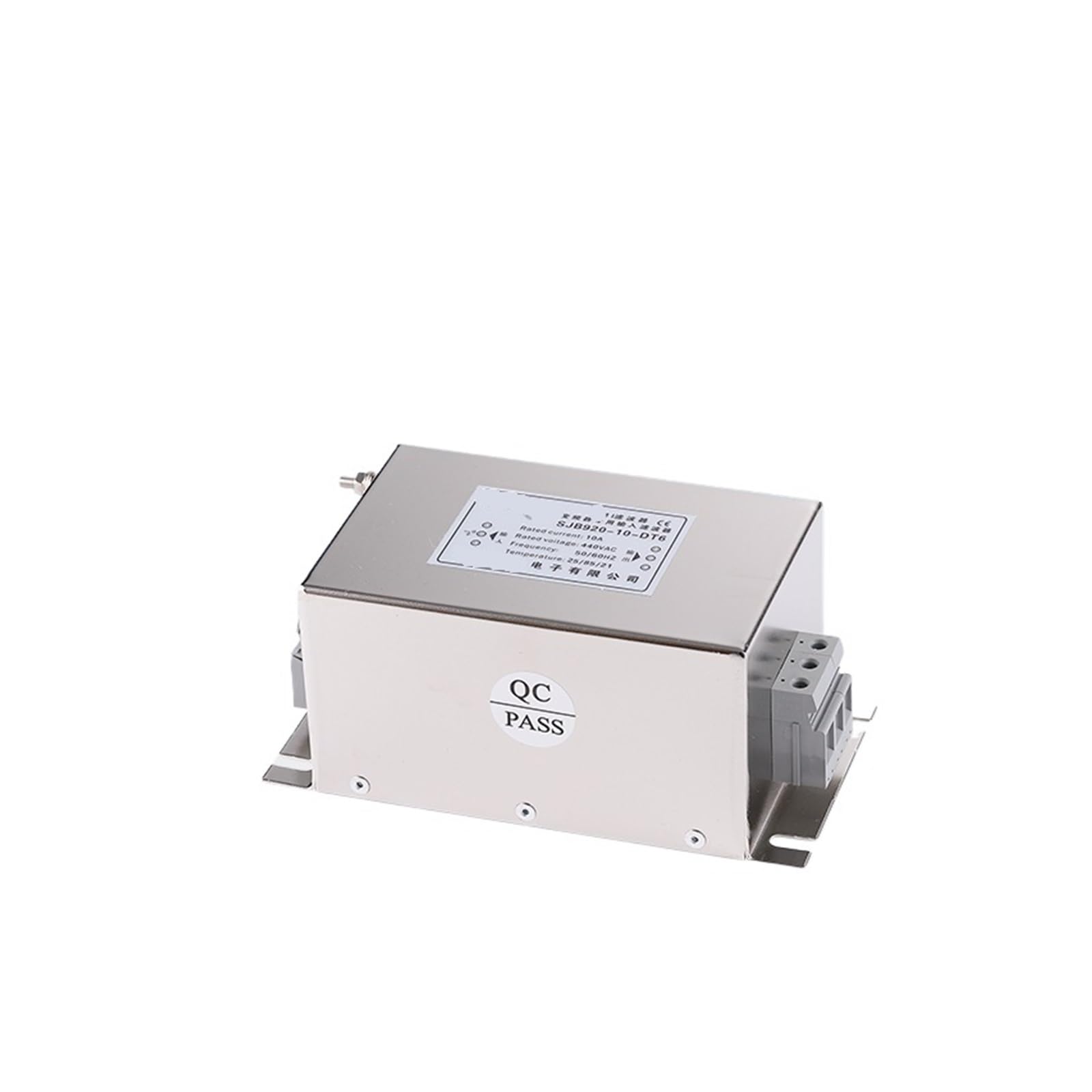 Coszwqdp 5V Sjb920-5A/250A-Dt Three-Phase Input Terminal Block Servo Inverter Dedicated Anti-Interference Power Filter 380V(Sjb920-10A-Dt 4Kw)