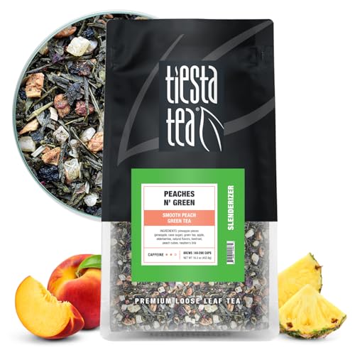 Tiesta Tea Peaches N Green – Premium Peach Green Tea (16 oz)