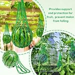 Covzoe 16 pièces Filet de pastèque, cailloux Melon avec 100 Cable Zip Ties, filet de hamac Trellis, sac de suspension pour pastèque, citrouille et cantaloup