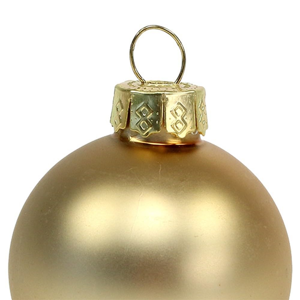 Weihnachtskugeln 4cm Gold Glas glänzend/matt 24er Pack Christbaumschmuck Deko