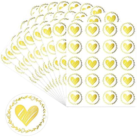 500 Pcs Heart Envelope Seals Wedding Heart Gift Sticker Valentine's Day Love Decoration Stickers for Envelopes Cards Gifts Anniversary Valentine Presents Wedding Decoration Wedding Invites Cover