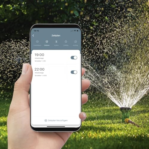 Hama WLAN Steckdose Outdoor (Smart Steckdose mit Matter Smart Home, mit Strommessung, universal, IP44, f&uuml;r Au&szlig;enbereich mit App und Sprachsteuerung, Smart Home Steckdose als Zeitschaltuhr, 2300 W)