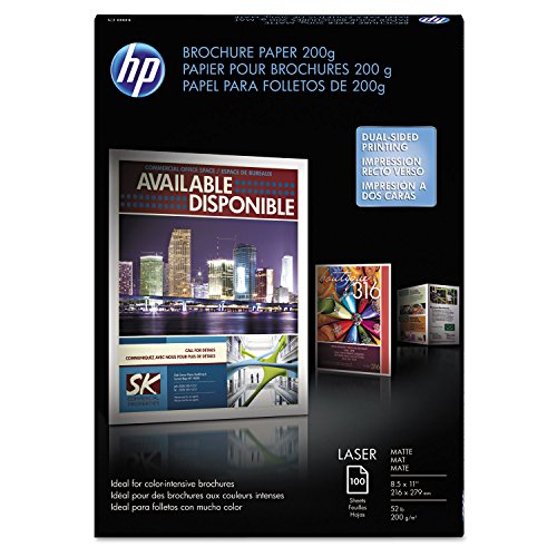 HP Q8824A Brochure Paper for Laser Printer, Matte, 8.5x11, 100 Sheets