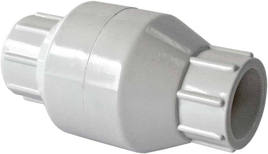 American Valve P32S 1/2" PVC In-Line Check Socket Schedule 40, 1/2-Inch