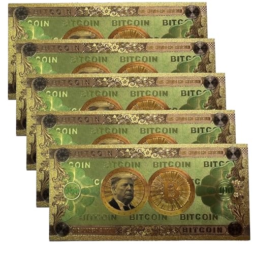 5 PCS Hundred Donald Trump Bitcoin Dollar Bills, $100 Collectible