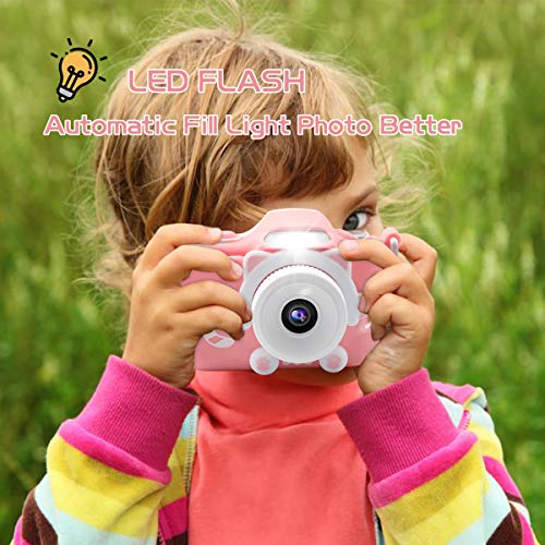 Kids Camera for Girls Gifts JOYTRIP 16.0MP HD 2.0 Inches Screen Kids Digital Cameras Anti-Drop Children Selfie Toy Camera Mini Child Camcorder for Age 3-14 with Soft Silicone Material (Pink)