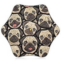 Illustrated Cartoon Pug Dogs Girls Umbrella for Kids Windproof Boys Umbrellas for Rain Girl Sun Umbrella Uv Protection Cool