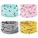 Produktbild ANSUG 4 Packungen Baby Kinder Baumwolle Halswärmer O Ring Infinity Loop Halstuch Schals Weiche Atmungsaktive Snood Schal Hut Bandana für Jungen Mädchen
