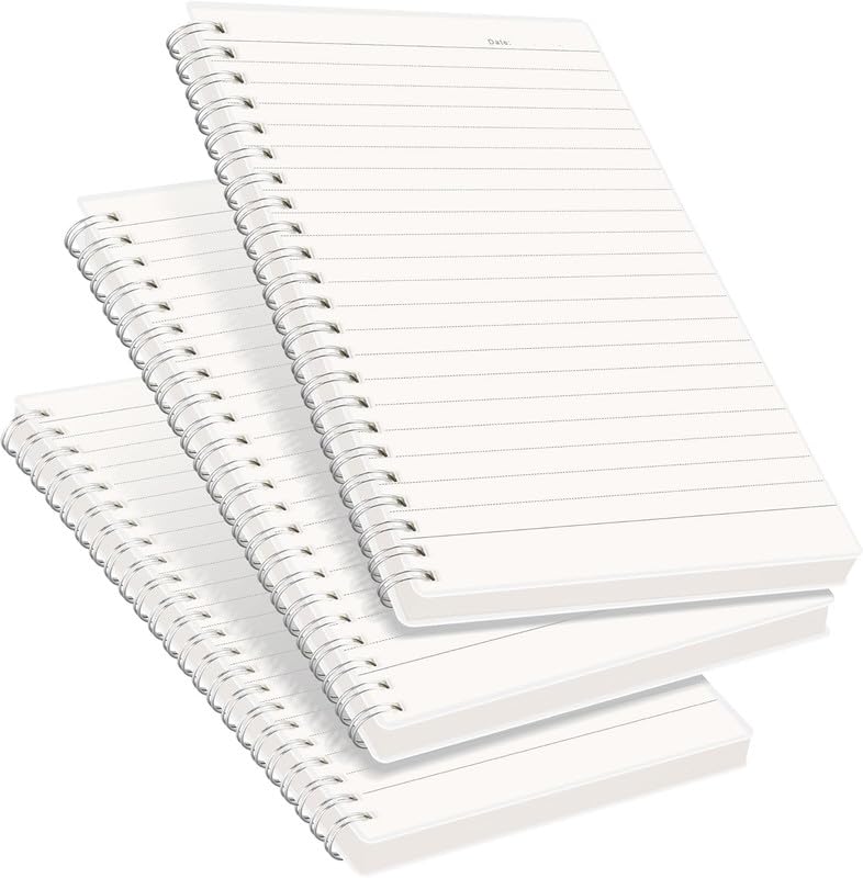 Image of A5 Lined Paper Notebooks, 5.5 x 8.2 inches, LINED Book,100 GSM Premium Paper, 480 Pages, Waterproof Cover, Set of 3