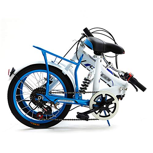 Vouwfiets, Heren Dames Opvouwbare fiets, Gevouwen binnen 15 seconden, Gestroomlijnd frame, 16 inch City vouwfiets, voor… - Afbeelding 5