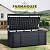 YITAHOME 120 Gallon Large Outdoor Storage Deck Box with Cushion, Waterproof Cushion Storage Bench with Lockable Lid for Patio, Pool Supplies, Garden Tools, Resin, Black