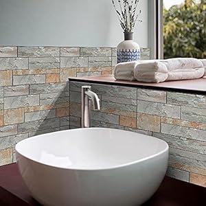Vinilos Pared Cocina Patrón De Roca Gris Vinilo Adhesivo Cenefas Adhesivas Baño Cocina Azulejos Decorativos Adhesivos Ba…