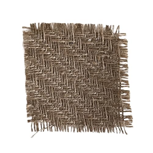 NKGWQ10*10cm 6pz Sottobicchieri Intrecciati Ins Style Retro Lino Pads Lino Grezzo Aromaterapia Candela Pads Adatto per casa e Cucina Accessori