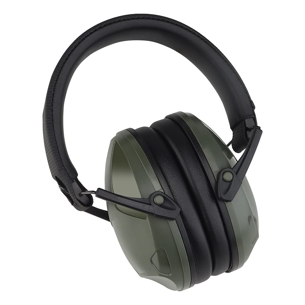 ACEXIER Tactical Shooter Noise Reduction Headset Anti-Noise nauszniki, ochrona słuchu, składane słuchawki do strzelania na polowanie, zielony, 13*13*10.7cm