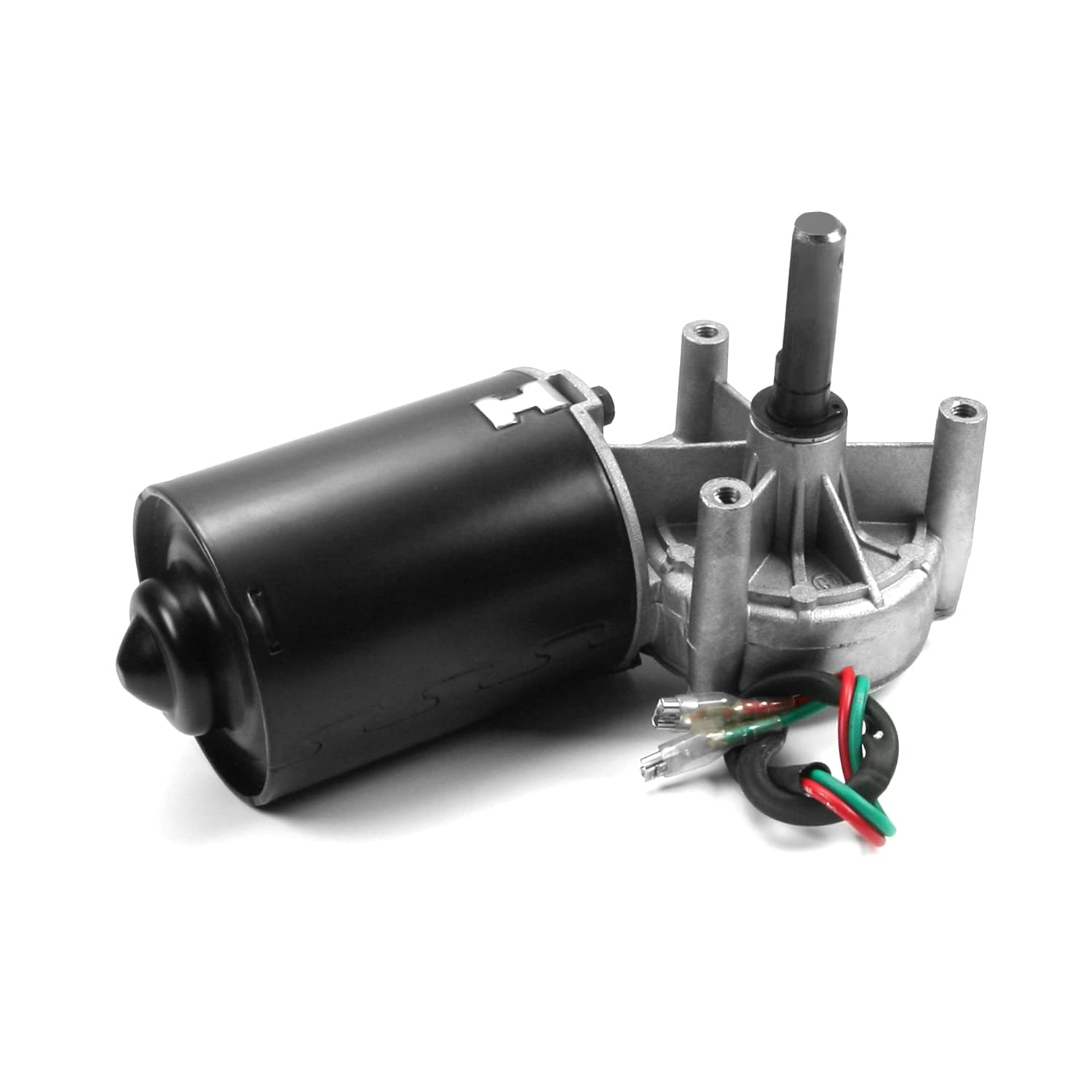Fielect DC 12V 42RPM Reversible Worm Geared Motor High Torque Electric Gear Motor Turbine Worm Gear Box Reduction Motor, Left Shaft GW7085