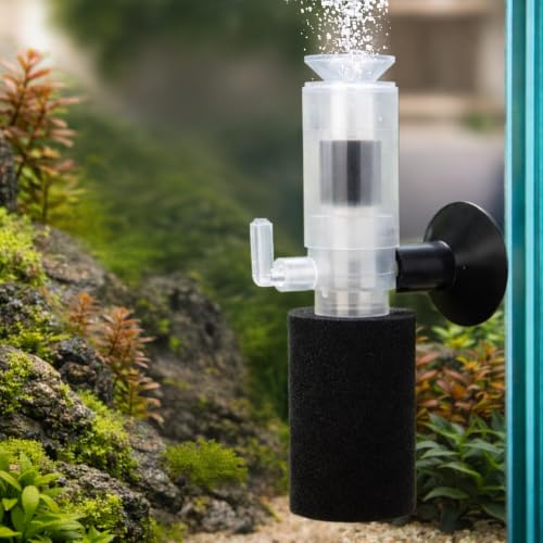 Image of LY-2832 Nano Sponge Aquarium Filter with Airstone for Small Fish Tank & Fish Bowl | Betta, Guppy, Shrimp & Fry Safe Bio Sponge Filter | Quiet Bubble Nano Tank Filter | Air Pump Not Included