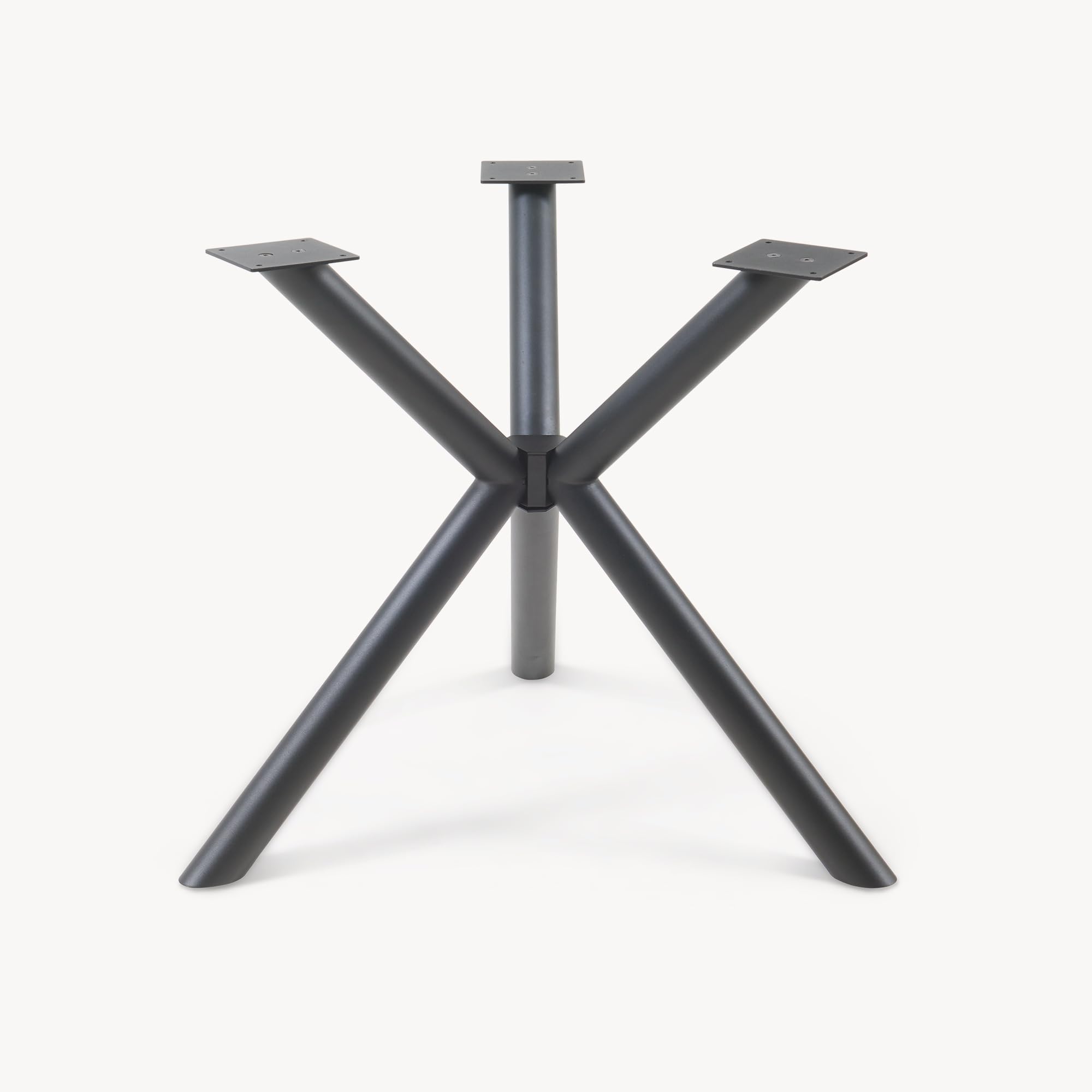 [en.casa] Telaio per Tavolo 'Fai da Te' a Forma di Ragno in Acciaio Struttura Base a Gambe Incrociate per Tavolo da Pranzo Scrivania 94,5 x 94,5 x 73 cm - Nero