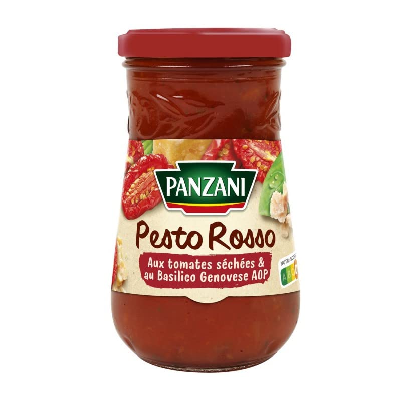 Savourez l'Authenticité Italienne : Panzani Sauce Pesto Tomates & Basilic Ciselé - 200g Mélange d'ingrédients frais et parfumés, idéal pour - Le Lot De 4