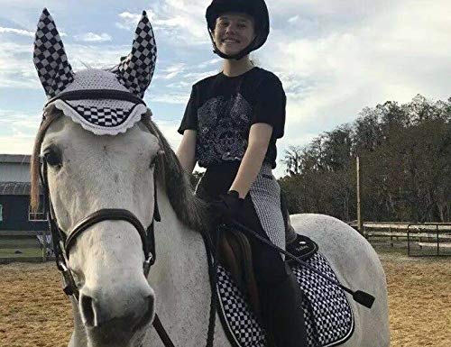 CHALLENGER Horse Saddle Pad English All-Purpose Shock Absorbing Velvet Quilted 72140TR