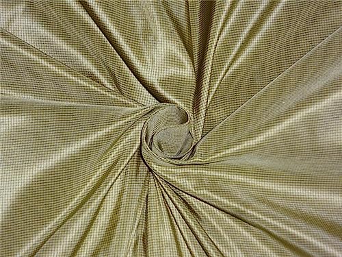 Soie taffetas vert jaune au mètre | Tissu de luxe pour haute couture