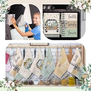 6 Pcs Spring Kitchen Towels Set Eucalyptus Leaves Home Dish Towel Farmhouse Green Hand Towel 21.3 x 14.2 Inch Buffalo Plaid Faith Family Farm Tea Towels for Bathroom Kitchen Decor 6 Pcs Spring Kitchen Towels Set Eucalyptus Leaves Home Dish Towel Farmhouse Green Hand Towel 213 x 142 Inch Buffalo Plaid Faith Family Farm Tea Towels for Bathroom Kitchen Decor