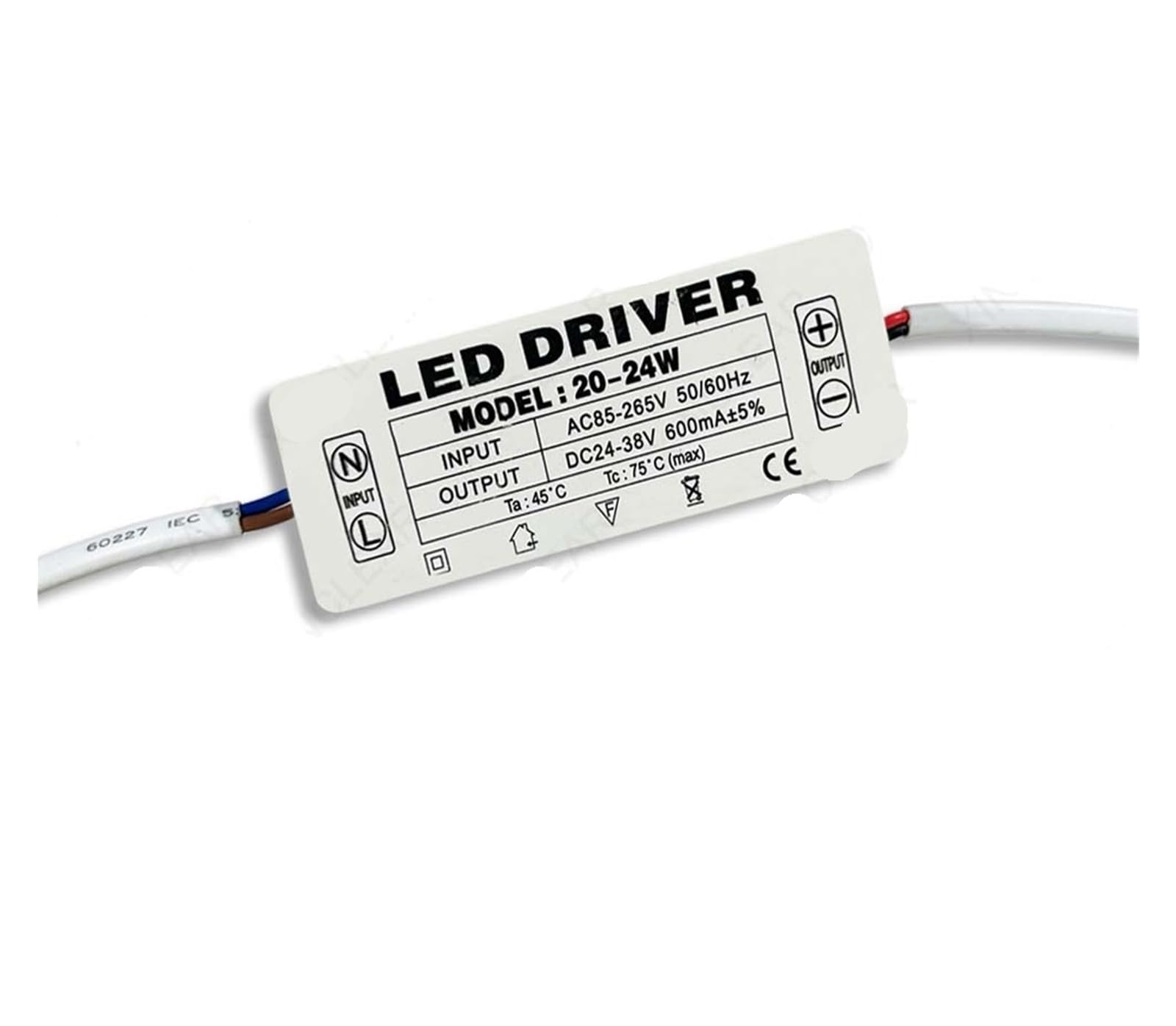 PWANUIGTE LED Driver 300mA 600mA 900mA Power Supply 220V to DC for Lighting 3W 4-7W 8-12W 12-18W 18-25W 25-36W Transformer(20-24W-PC)