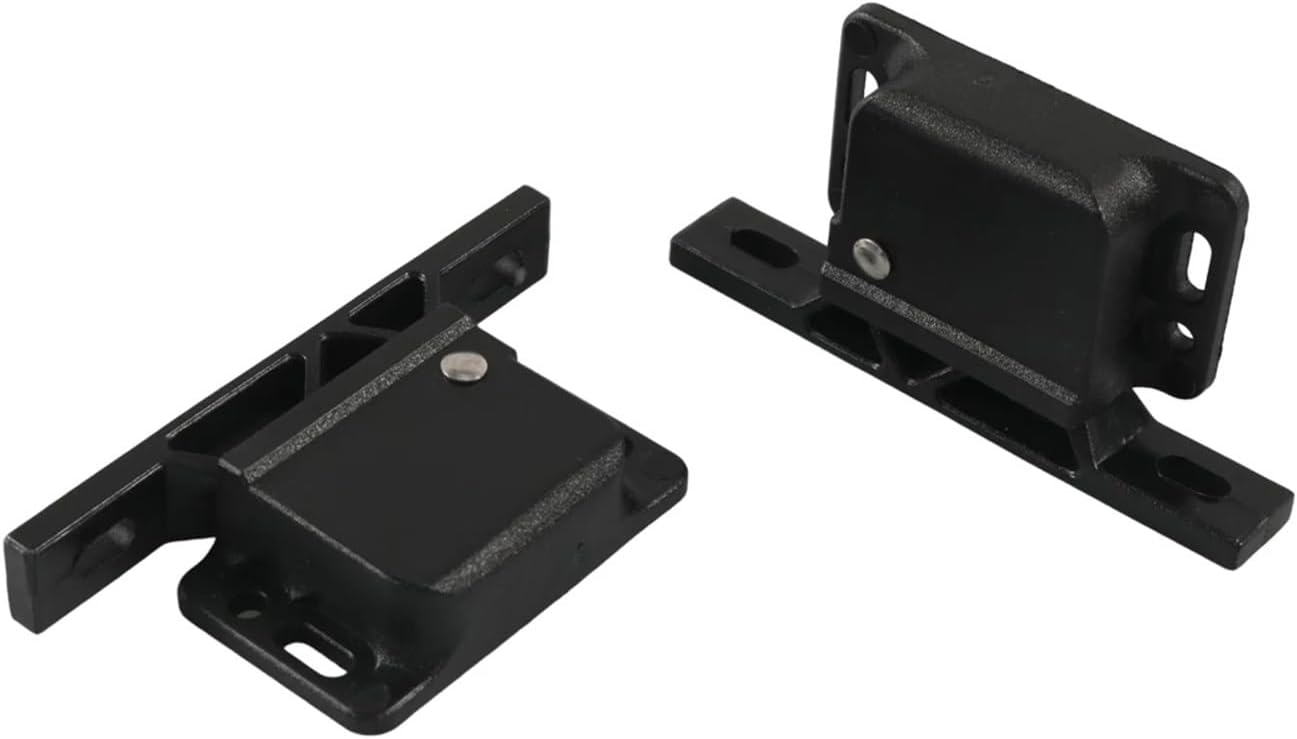 4 Sets RV Cabinet Push to Close Latch Trucks Black Grab Latch Door Lock
