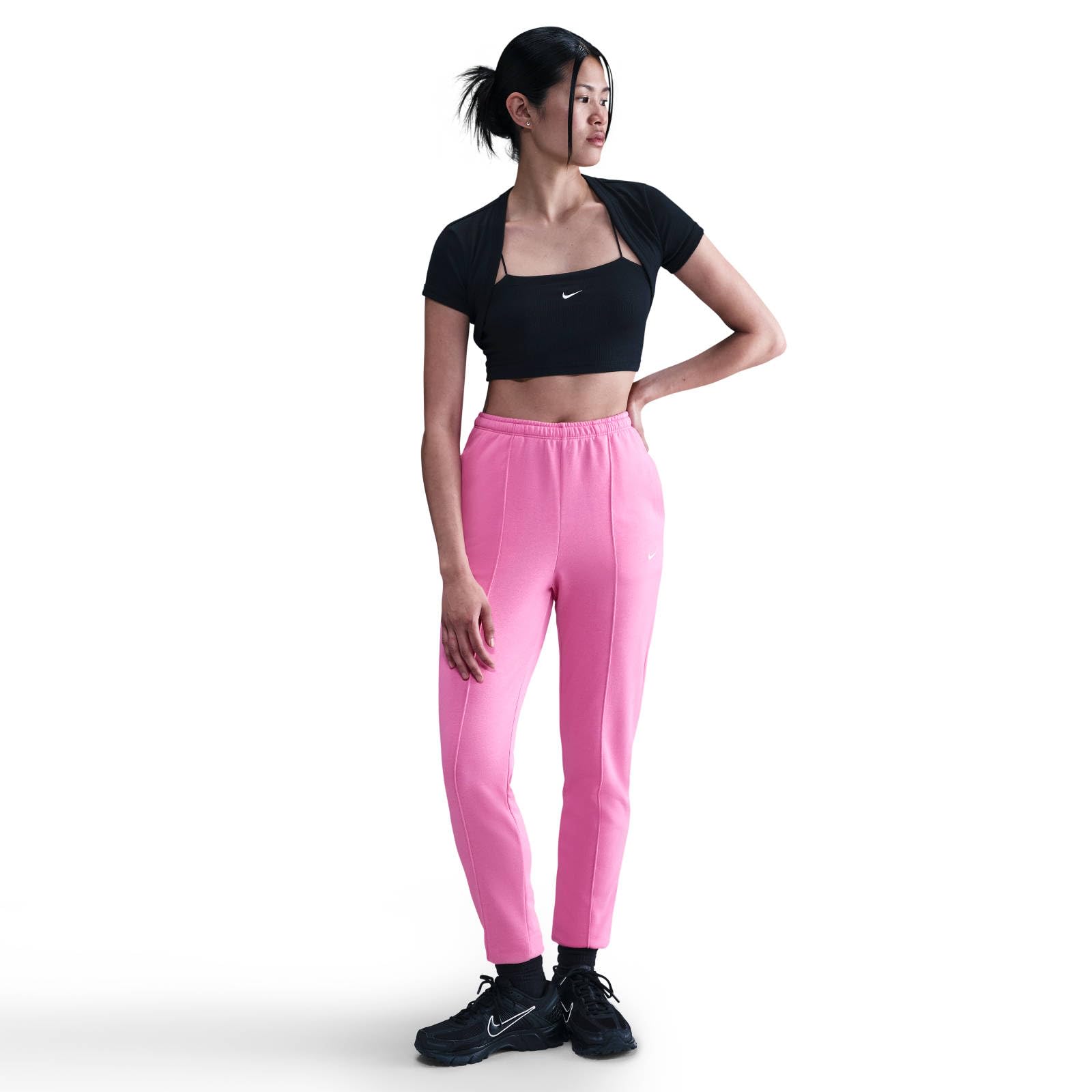 NIKE Damska odzież sportowa Chill Terry French Terry Trainingshose Mit Hohem Bund Und Schmaler Passform Für Damen French Terry Spodnie dresowe