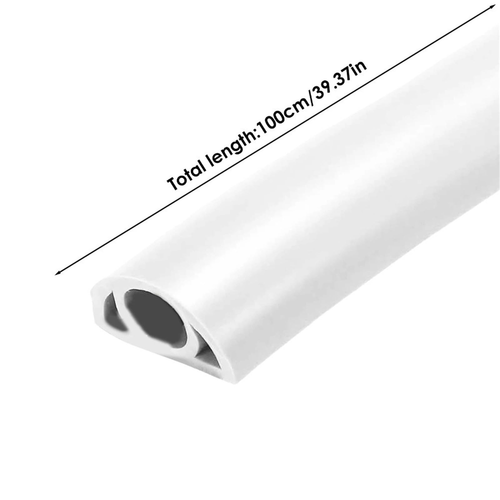 caNaleta Cables Pared Adhesivo 1 Unidad de Cubierta for Cables Suelo m/3 m, Fundas PVC Flexibles for conductos eléctricos, Protectores Adhesivos for Suelos(White,3.0M)