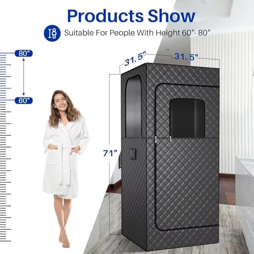 Sauna portable à domicile avec générateur de vapeur 2,6L et télécommande