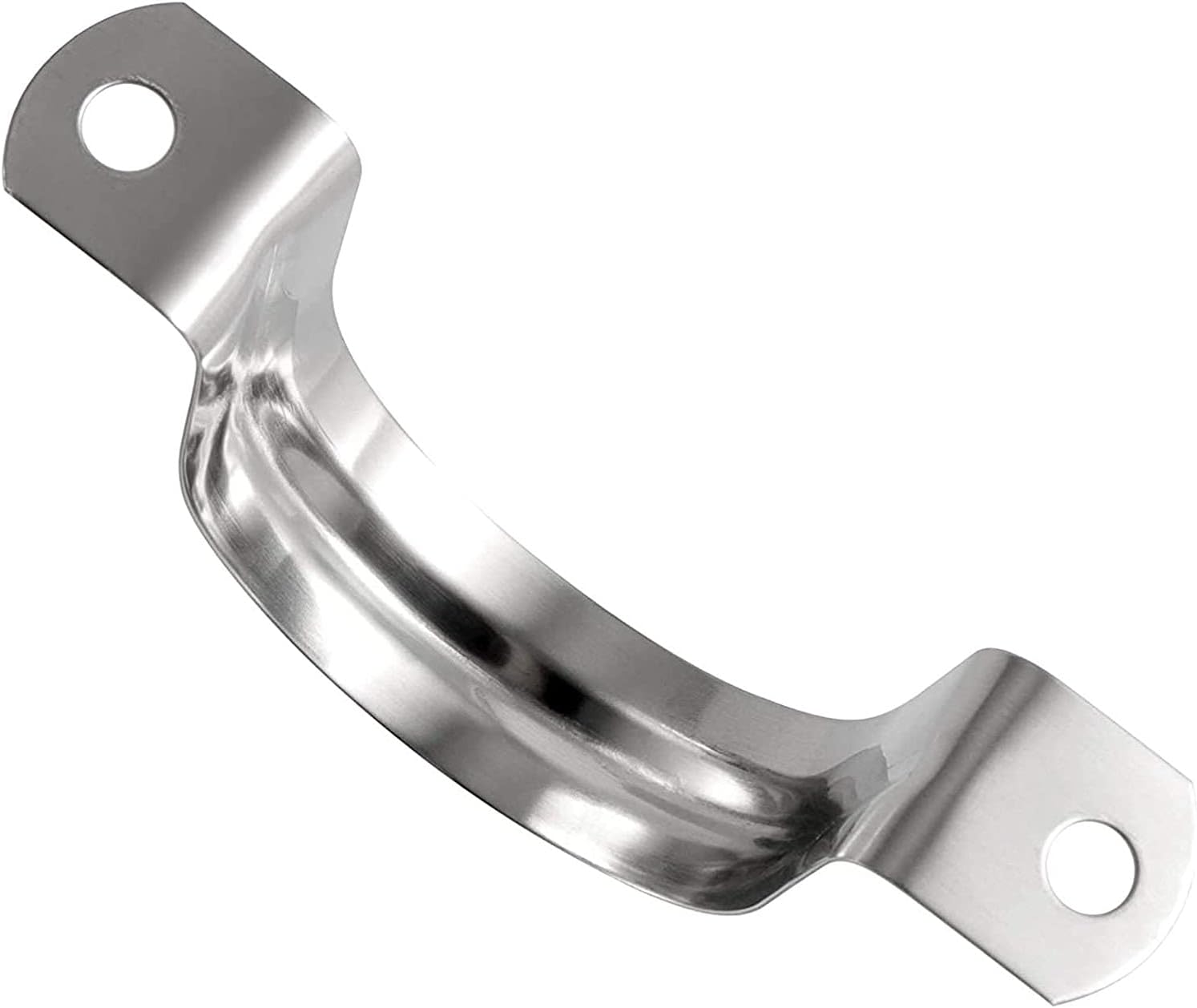 10 Pcs 4inch Rigid Pipe Strap,Two Hole Stainless Steel Strap U Bracket, Widened Tube Strap Tension Clip Assortment Kit Heavy Duty Pipe Clamp for Pipe Fixing（110mm）