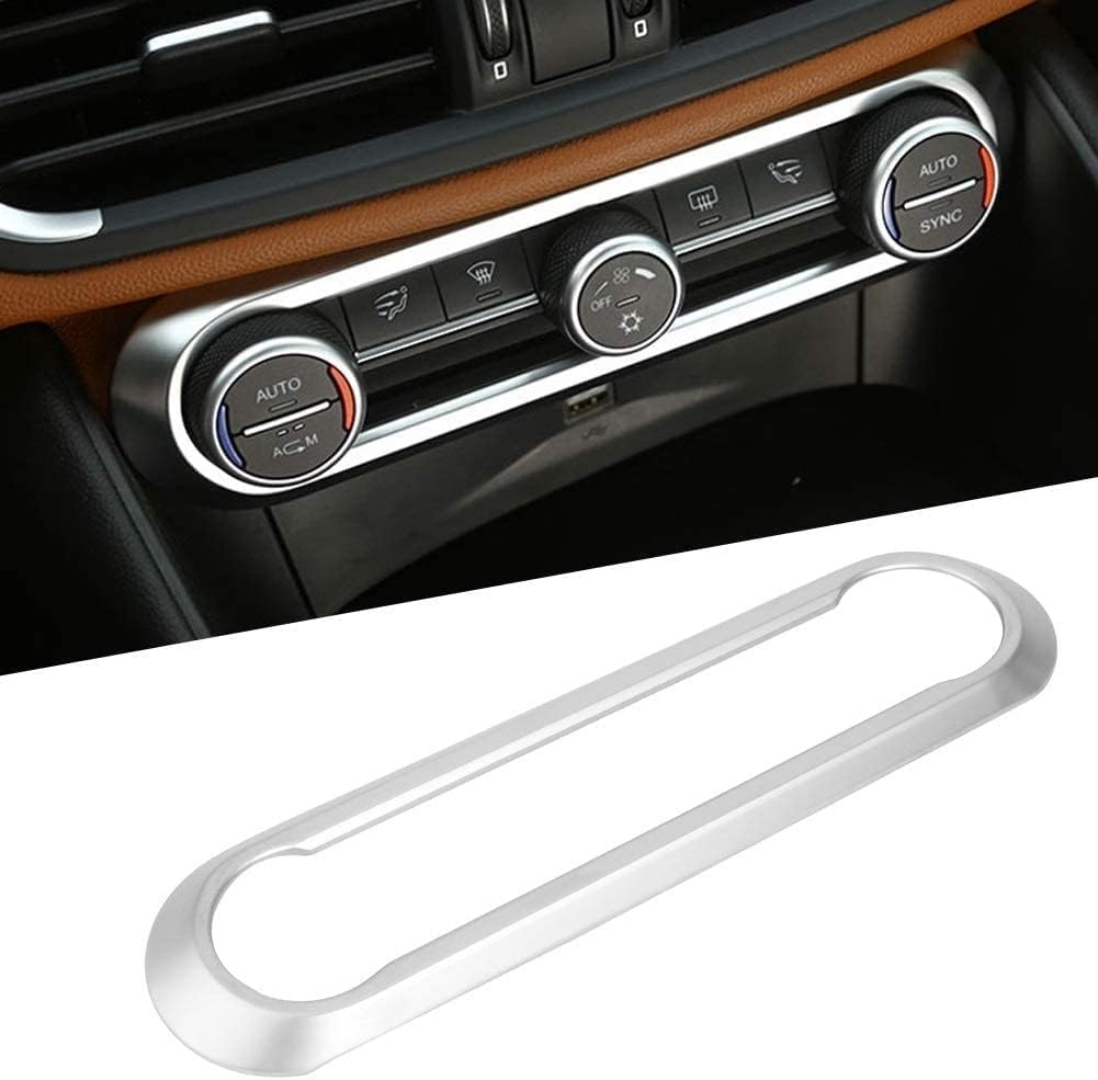 HARIN Accessori Adesivi per Cornice di Regolazione dell'Aria Condizionata del Centro Auto per Alfa Romeo Giulia 2017