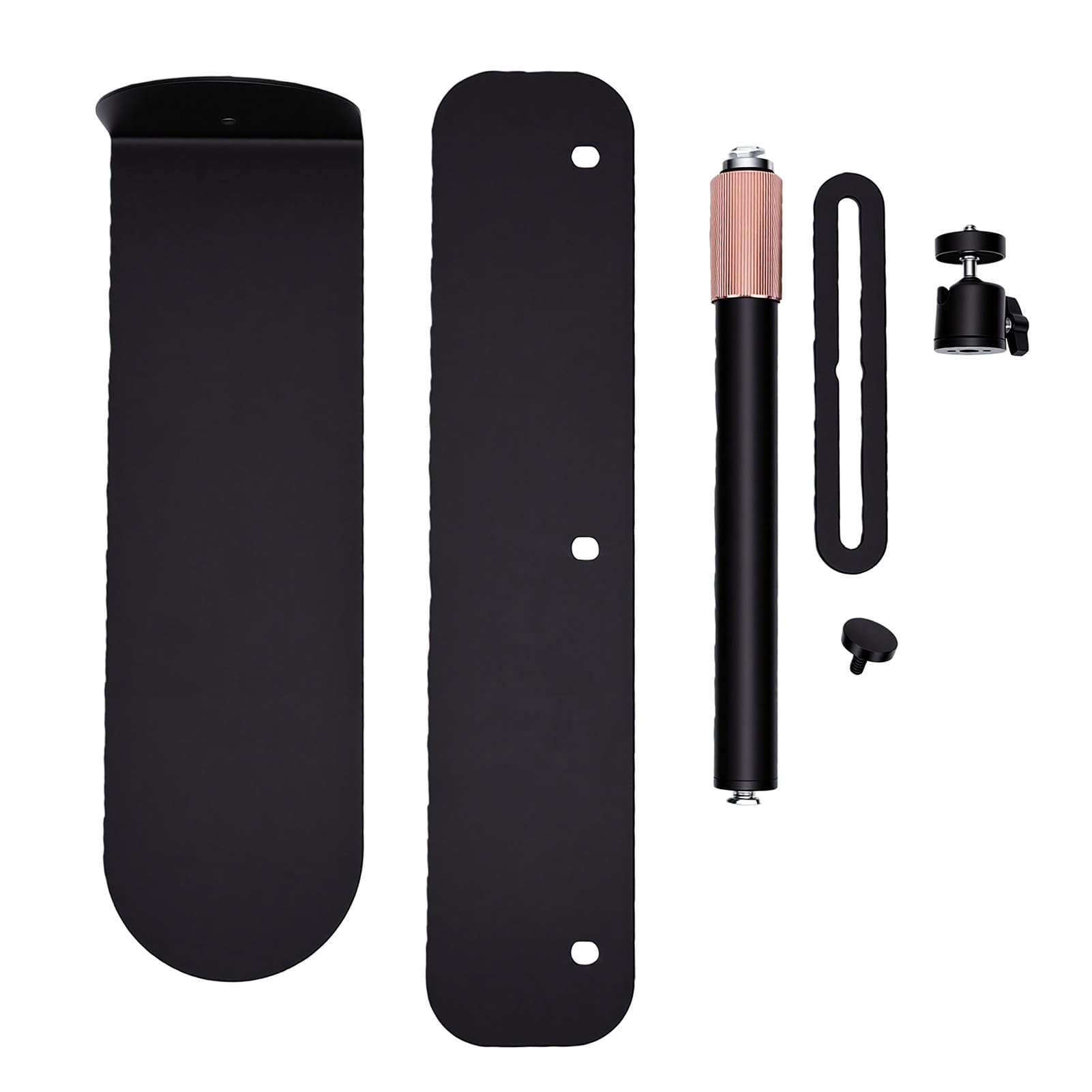 Dpofirs Soporte para Projector, Soporte de Mesita Ajustable en Altura de 25 a 35 Cm con Tornillo de 1 4, Rotación de 360 Grados, Capacidad de Carga de 2 Kg, for Cama y sofá (Black)