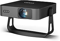 Vista 1 de Proyector nativo 1080P: Mini proyector inteligente con WiFi y Bluetooth, enfoque automático y proyector portátil Keystone para exteriores, proyector