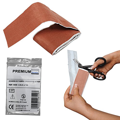Steroplast Premium stof op maat gesneden lijmpleister pleisterstrip, 3 maten 4cm x 1m