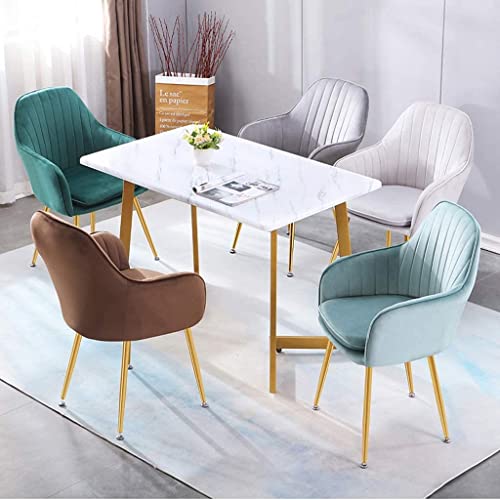 Chaise de salle à manger velours gris foncé assise rembourrée et pieds en métal