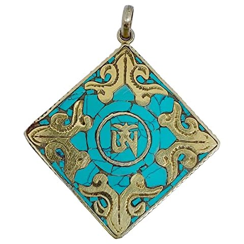 Handmade Turquoise Silver Plated Pendant Cover