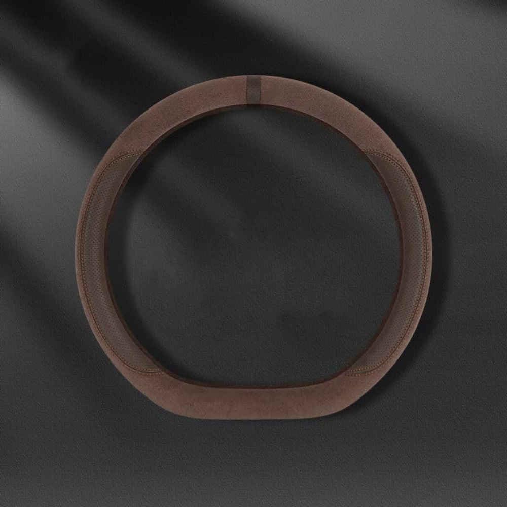 GCSERHUI Sporty Steering Wheel Cover for Opel Astra Crossland Grandland Insignia Mokka Combo, Premium Non-Slip Design, Breathable Interior Decor Protector,D-Brown